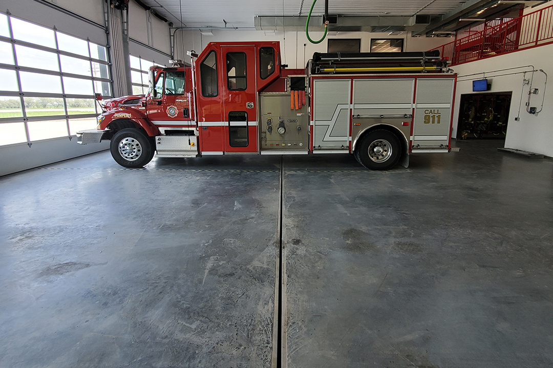 U-Drain system installed in fire hall